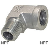 Imagen destacada de la colección - Angled Fittings 90deg Steel / Stainless Steel NPT-Threads Male/Female PN275