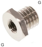 Reducing Nipple Fittings Brass / Stainless Steel G-Threads PN40