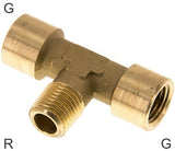 Imagen destacada de la colección - Tee Fittings Brass / Stainless Steel G/R-Threads Male/Female T-Shape PN150