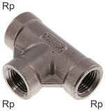 Imagen destacada de la colección - Tee Fittings Cast Iron / Stainless Steel Rp-Threads Female PN25