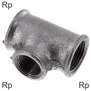 Brass / Cast iron / Stainless Steel Reducing Tee Fittings - Female Rp-Threads PN25