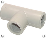 Imagen destacada de la colección - Tee Fittings Plastic G-Threads Female PN10