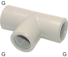 Tee Fittings Plastic G-Threads Female PN10