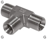 Imagen destacada de la colección - Tee Fittings Steel / Stainless Steel G-Threads Male With 60deg Hose Cone PN475
