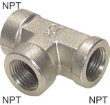 Imagen destacada de la colección - Tee Fittings Steel / Stainless Steel NPT-Threads Female PN345