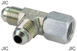 Imagen destacada de la colección - Tee Fittings Steel / Stainless Steel JIC-Threads Male/Female L-Shape PN350