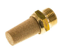 Sintered Bronze Pneumatic Mufflers With Brass Connection