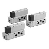 Imagen destacada de la colección - SMC 5/2-Way Sub-Base Plug-In Pneumatic Solenoid Valves VQC4000