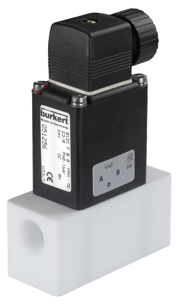 Solenoid Valve 3/2 NC G3/8'' Plastic FFKM/FKM 0-2bar/29psi 120VAC 0121 456267