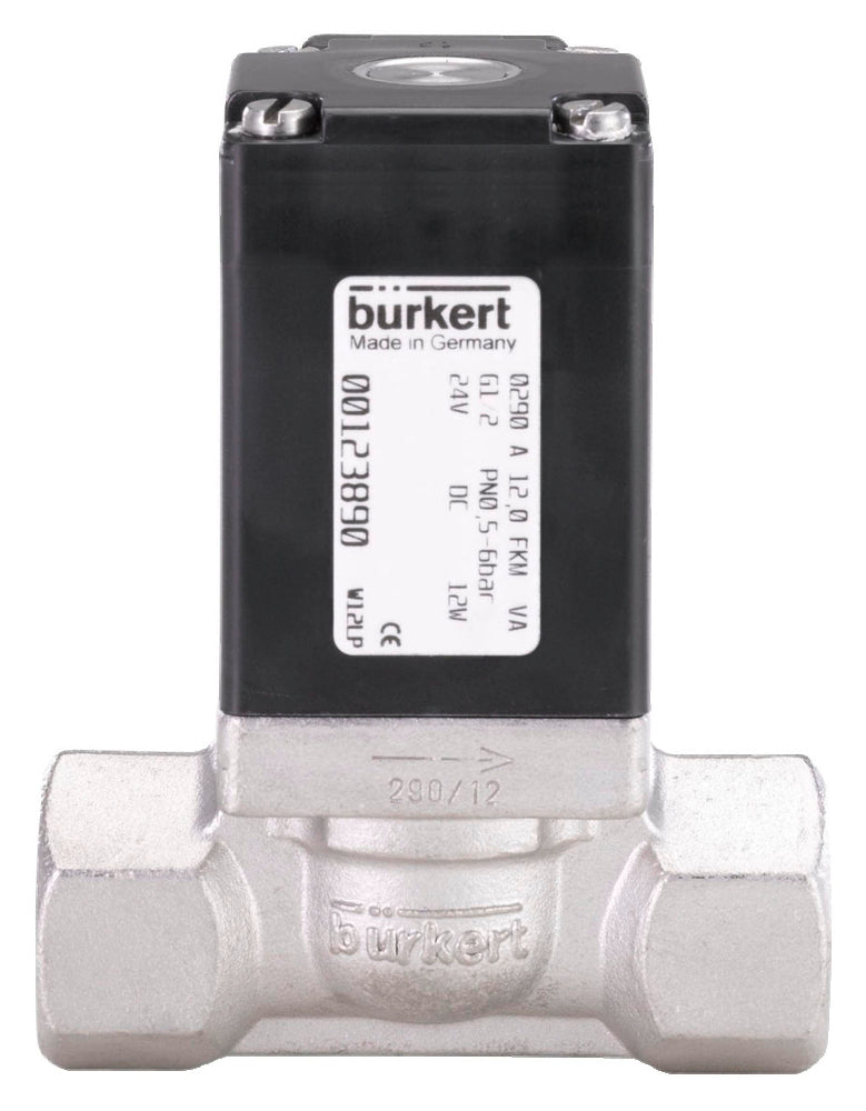 Solenoid Valve G1/2'' NC Stainless Steel FKM 0-16bar/232psi 24VAC/DC Vacuum Oxygen Fat/Oil Free 290 173754