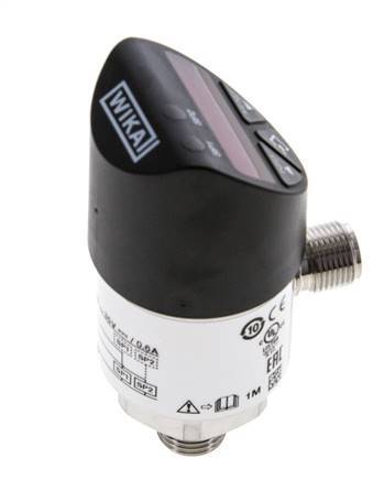 0 to 100bar Stainless Steel Wika Electronic Pressure Switch G1/4'' 1VDC IO-Link 4-pin M12 Connector