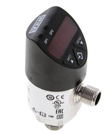 0 to 160bar Stainless Steel Wika Electronic Pressure Switch G1/4'' 1VDC IO-Link 4-pin M12 Connector