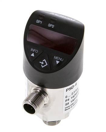 -1 to 0bar Stainless Steel Wika Electronic Vacuum Switch G1/4'' 1VDC IO-Link 4-pin M12 Connector