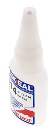 Loxeal Instant Adhesive 20ml Transparent 8-15s Curing Time Metal, Plastic And Neoprene/Nbr Surfaces