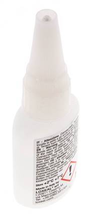 Loxeal Instant Adhesive 20ml Transparent 8-15s Curing Time Metal, Plastic And Neoprene/Nbr Surfaces