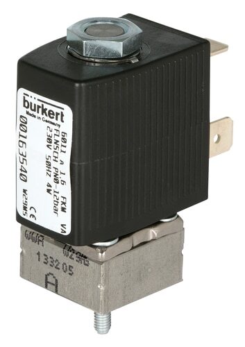Solenoid Valve 20x20 mm SFB flange NC Stainless steel FKM 0-4.5bar/65psi 24VDC 6011 333845
