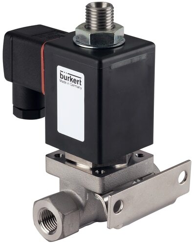 Solenoid Valve 3/2-Way NPT 1/4'' Mixing Stainless steel PTFE 0-2bar/29psi 24VDC Vacuum 0355 453531