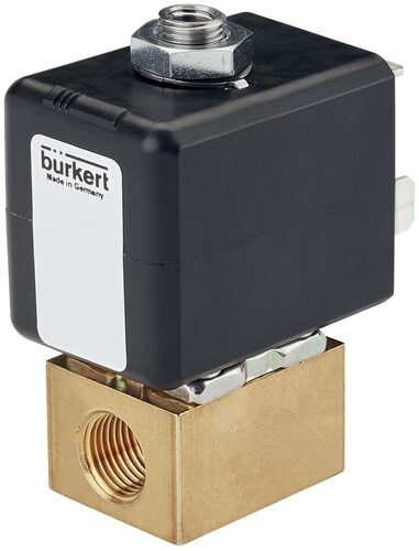 Solenoid Valve 3/2 NC 6 mm Plug-In Plastic FKM 0-3.3bar/48psi 24VDC FDA 7012 20002224