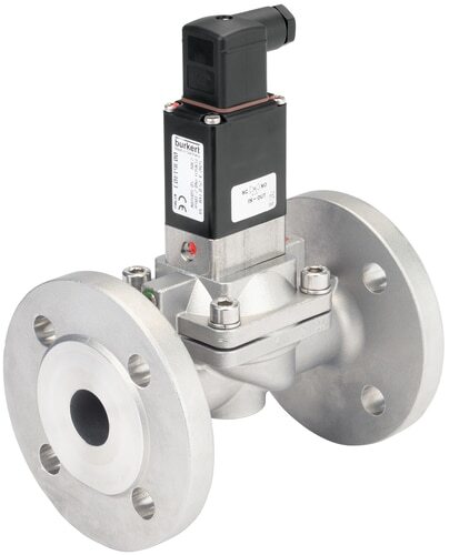 Solenoid Valve 50 mm Flange NC Stainless steel NBR 0.2-16bar/3-232psi 230VAC Anti-Waterhammer 5282 20008341