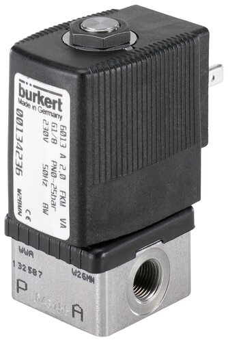 Solenoid Valve G1/4'' NC Stainless steel FKM 0-6bar/87psi 24VDC 6013 220198