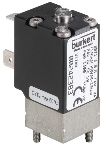 Solenoid Valve 20x20 mm SFB flange NC Stainless steel FKM -1-3bar/-15-44psi 24VDC 2871 20004144