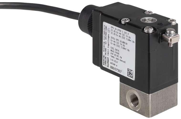 Solenoid Valve G1/8'' NC Stainless steel FFKM -1-8bar/-15-116psi 24VDC 2873 273247