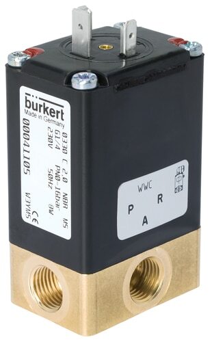 Solenoid Valve 3/2-Way G1/4'' NO Brass NBR 0-14bar/203psi 24VAC 0330 151277
