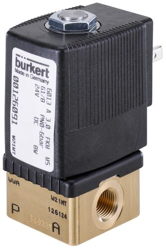 Solenoid Valve G1/4'' NC Brass EPDM 0-12bar/174psi 12VDC 6013 260944