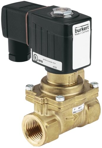 Solenoid Valve NPT 1/2'' NC Brass NBR 0.2-16bar/3-232psi 24VDC Anti-Waterhammer 6281 332283