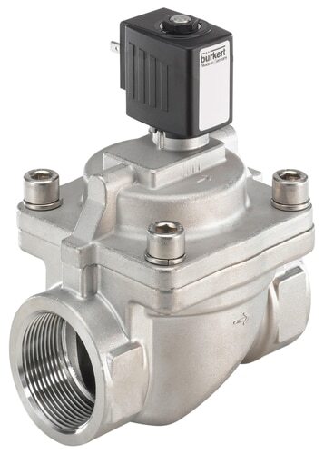 Solenoid Valve NPT 1'' NO Stainless steel NBR 0.2-16bar/3-232psi 24VDC Anti-Waterhammer 6281 20052327