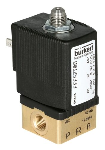 Solenoid Valve 3/2-Way G1/8'' Universal Brass FKM 0-7bar/102psi 24VDC Oxygen Fat/Oil Free 6014 161925