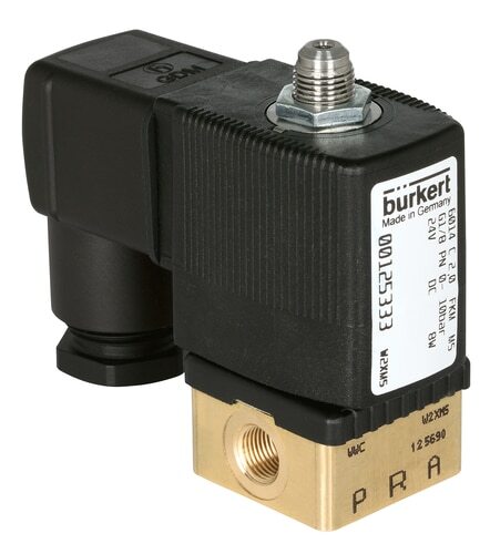 Solenoid Valve 3/2-Way NPT 1/8'' NC Brass FKM 0-10bar/145psi 24VDC 6014 332727