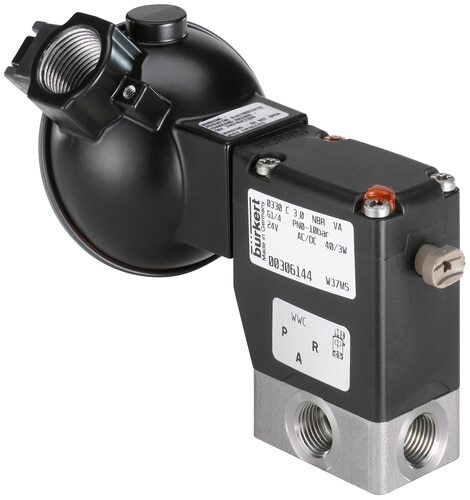 Solenoid Valve 3/2-Way NPT 1/4'' Universal Stainless steel FFKM 0-6bar/87psi 24VAC/DC ATEX 0330 366253