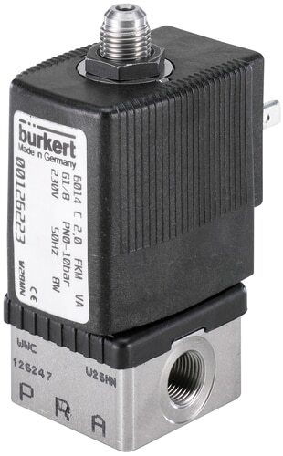 Solenoid Valve 3/2-Way G1/8'' Universal Stainless steel FKM 0-7bar/102psi 24VDC 6014 314551