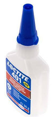 Loctite Instant Adhesive 50ml Transparent 3-11s Curing Time Metal, Plastic And Rubber Surfaces