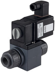 Solenoid Valve G1/2'' NO PVC NBR 0-1bar/15psi 230VAC/DC Vacuum 131 58604