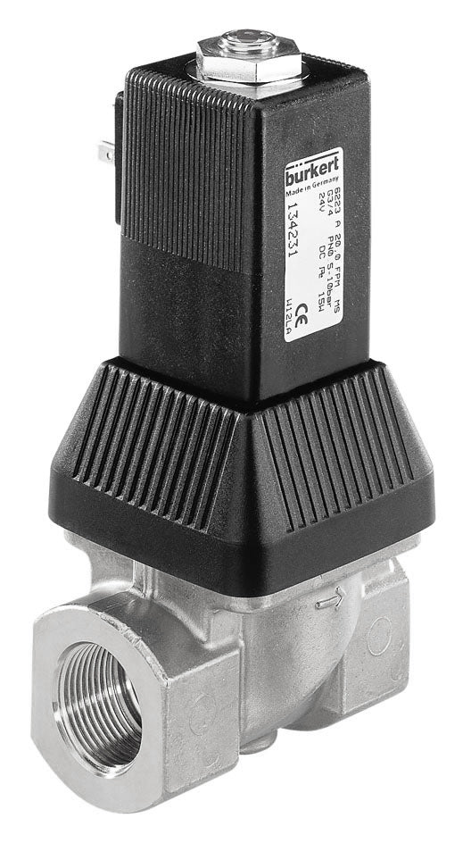 Solenoid Valve NPT 1/2'' NC Stainless Steel FKM 0.5-10bar/7-145psi 24VDC 6223 458404