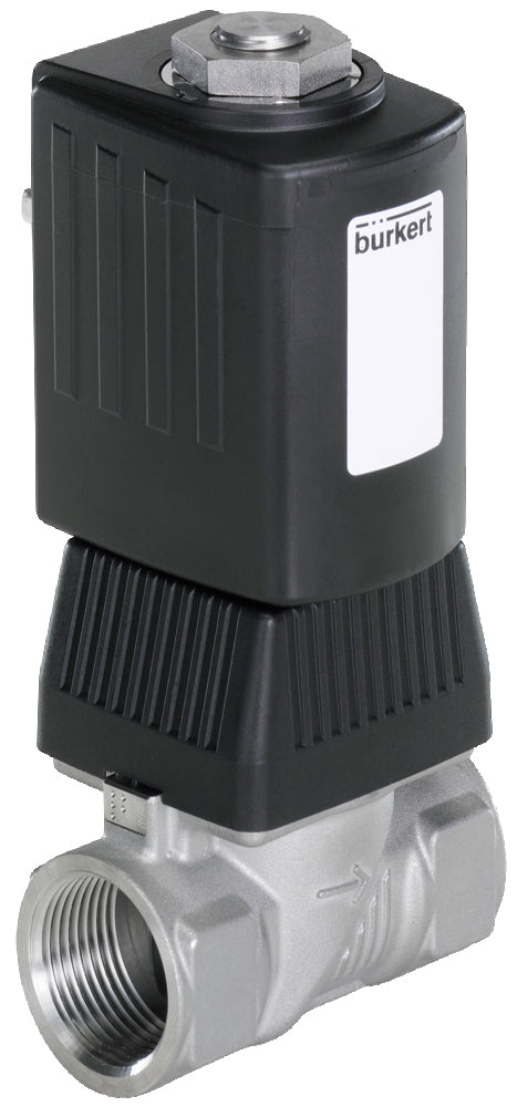 Solenoid Valve G1/2'' NC Stainless Steel PTFE 0-25bar/363psi 230VAC Oxygen Fat/Oil Free 6240 263161