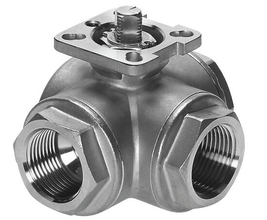 G4'' T-port 3-Way Stainless Steel Ball Valve ISO-Top 40bar - BL3SA