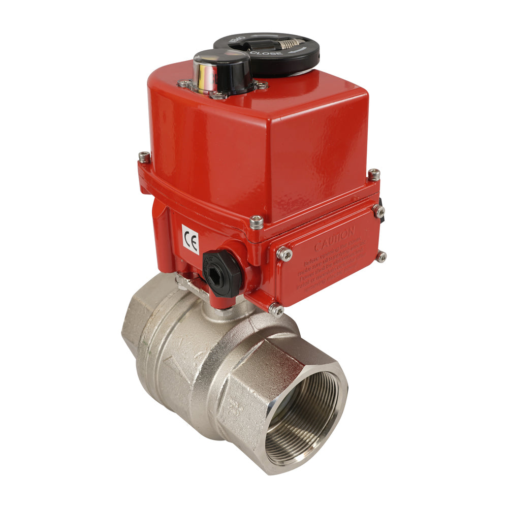 G 3 inch 2-Way brass Electric ball valve 100-240 V AC