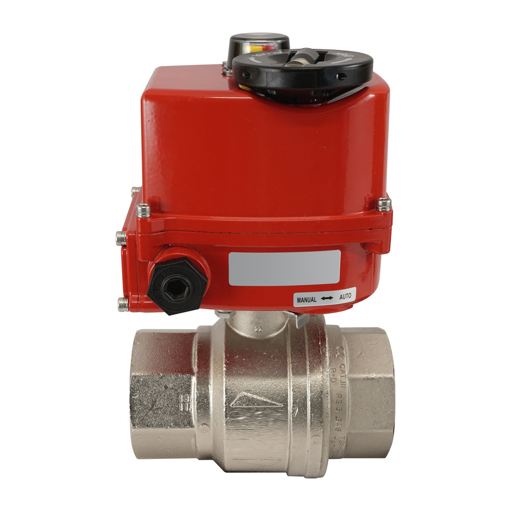 Rp 3/8 inch 2-Way brass Modulating Electric ball valve 24 V AC/DC