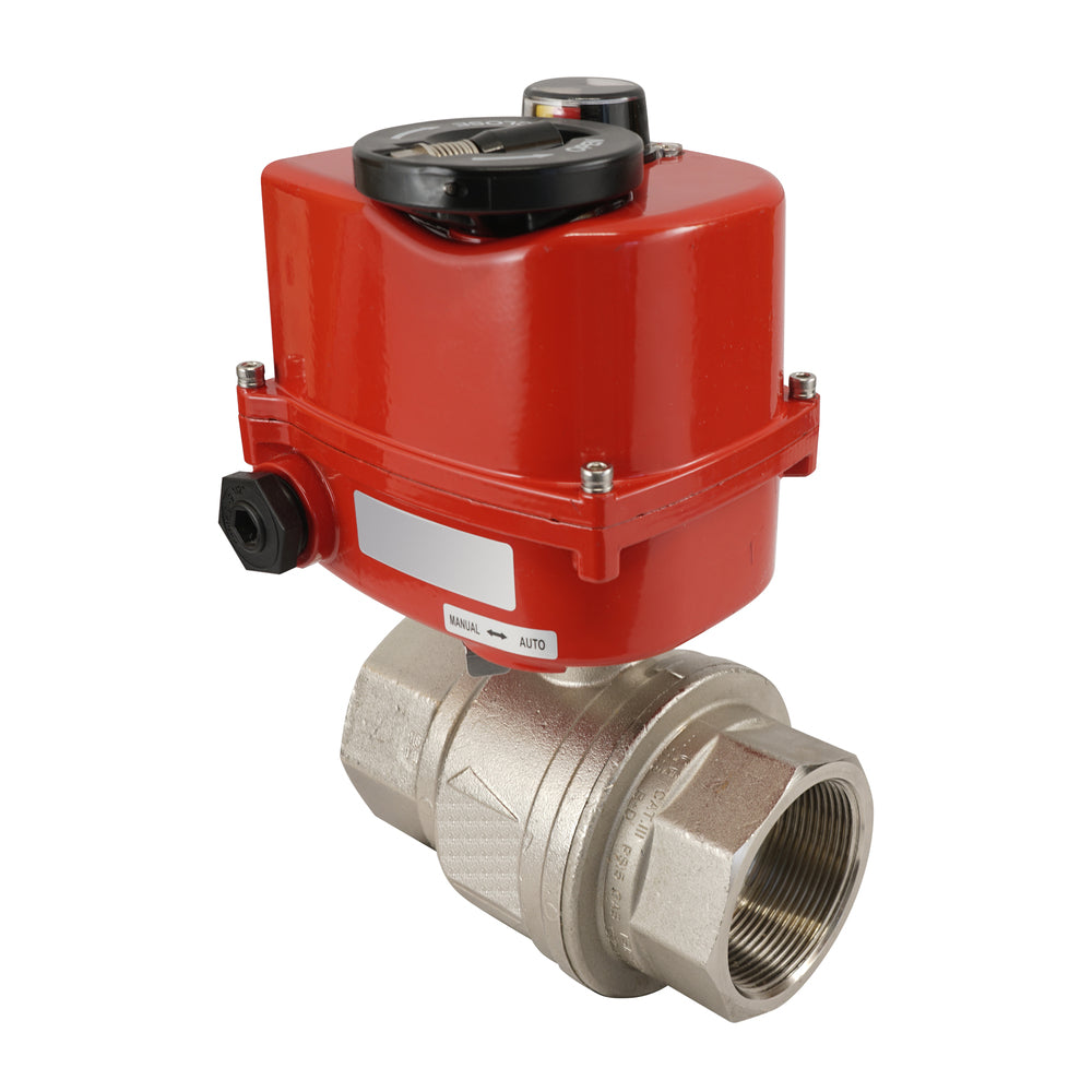 Rp 3/8 inch 2-Way brass Modulating Electric ball valve 24 V AC/DC