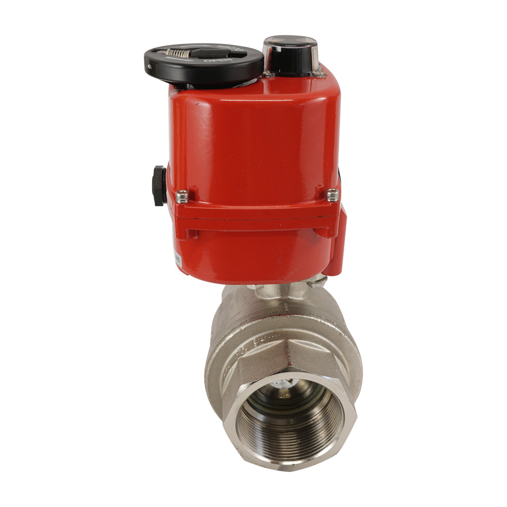 G 1 1/2 inch 2-Way brass Modulating Electric ball valve 24 V AC/DC