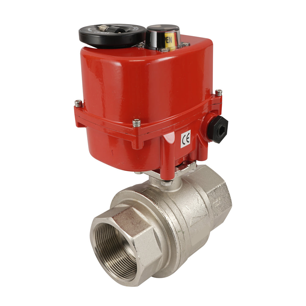 G 2 1/2 inch 2-Way brass Electric ball valve 100-240 V AC
