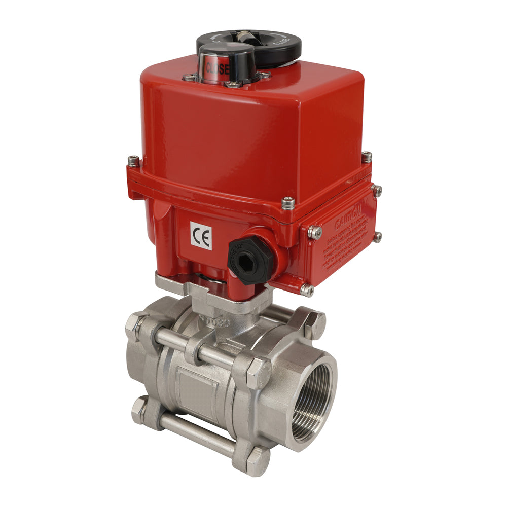 G1/4'' 2-Way Stainless Steel Modulating Electric Ball Valve 24V AC/DC