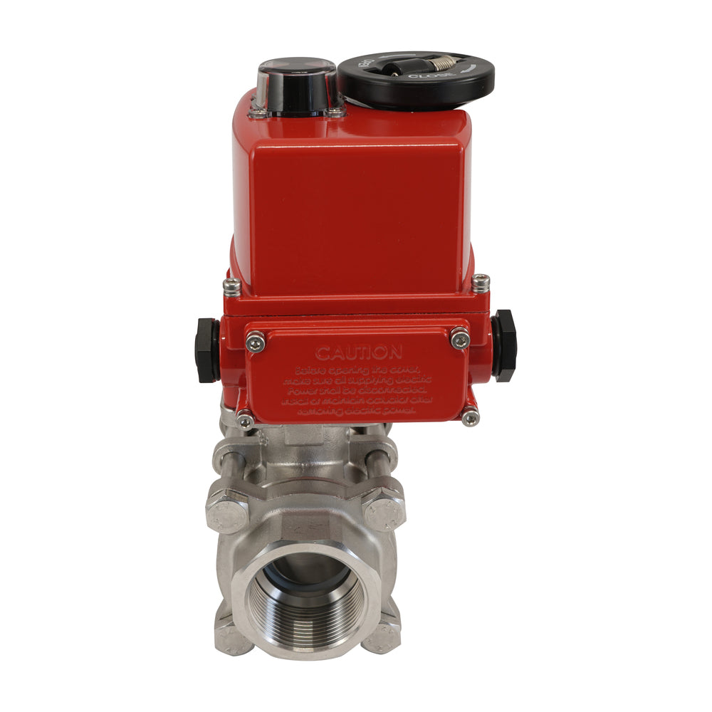 G2'' 2-Way Stainless Steel Electric Ball Valve 24V AC/DC