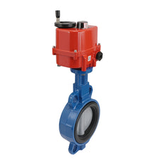 DN40 (1-1/2 inch) 24 V AC/DC Modulating Electric Cast Iron BBB Butterfly Valve Lug NBR