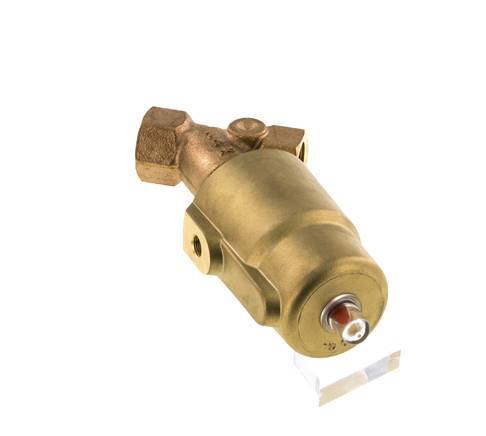 G3/4'' PTFE/NBR 16bar NC Angle Seat Valve (Closes Ag. Flow) Brass AL2