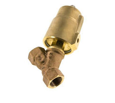 G3/4'' PTFE/NBR 16bar NC Angle Seat Valve (Closes Ag. Flow) Brass AL2