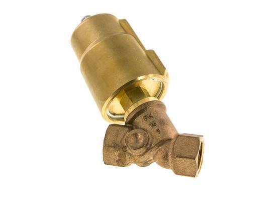 G3/4'' PTFE/NBR 16bar NC Angle Seat Valve Brass AL2